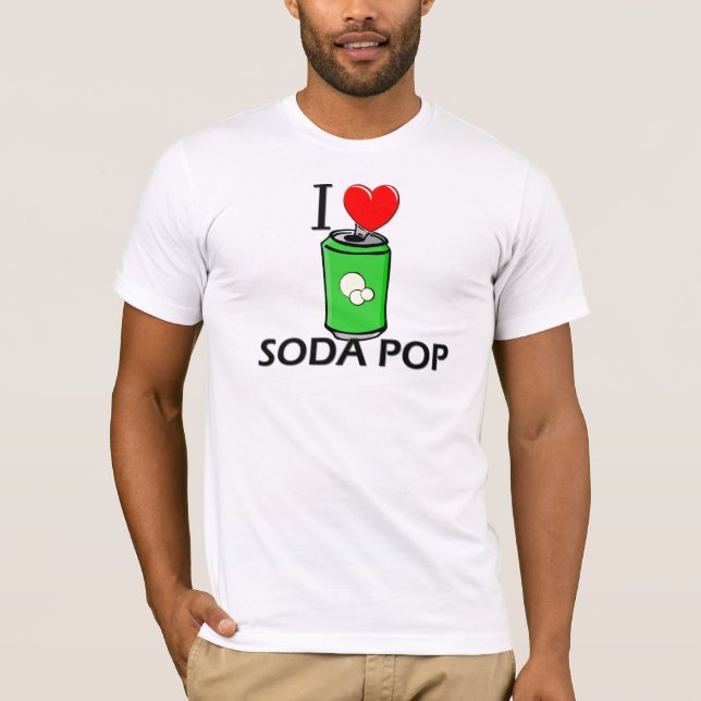 Camiseta Eu amo o pop de soda (Frente)