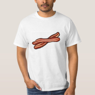 Camiseta Eu amo o porco das tiras de bacon da arte do