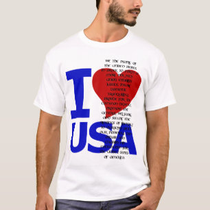 CAMISETA EU AMO O PREÂMBULO DA CONSTITUIÇÃO DOS EUA