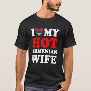 Camiseta Eu amo o presente da minha mulher armênia gostosa