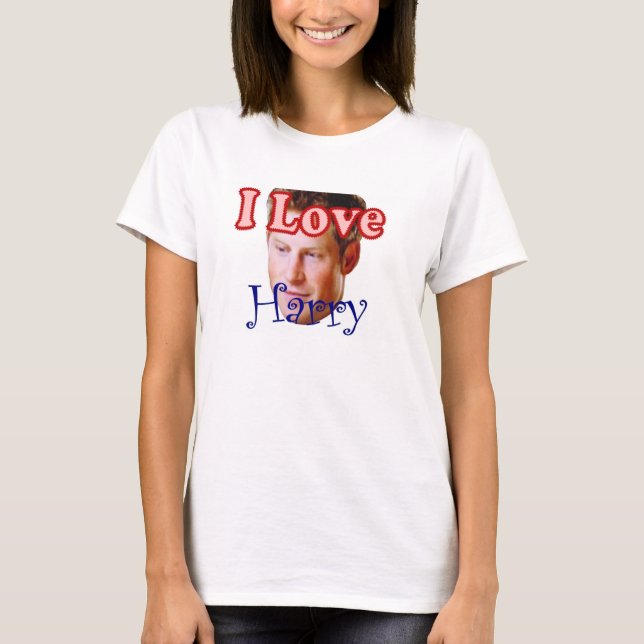 Camiseta Eu amo o príncipe Harry (Frente)