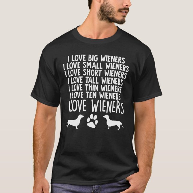 Camiseta Eu Amo O Proprietário De Cachorros De Dachshund Do (Frente)