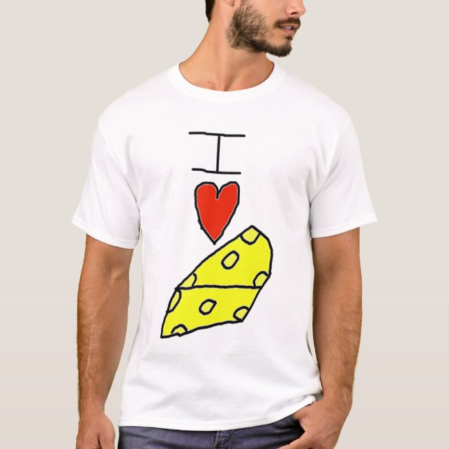 Camiseta Eu amo o queijo (Frente)