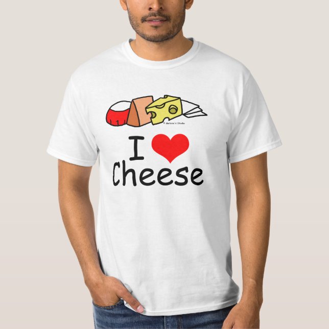 Camiseta Eu amo o queijo (Frente)