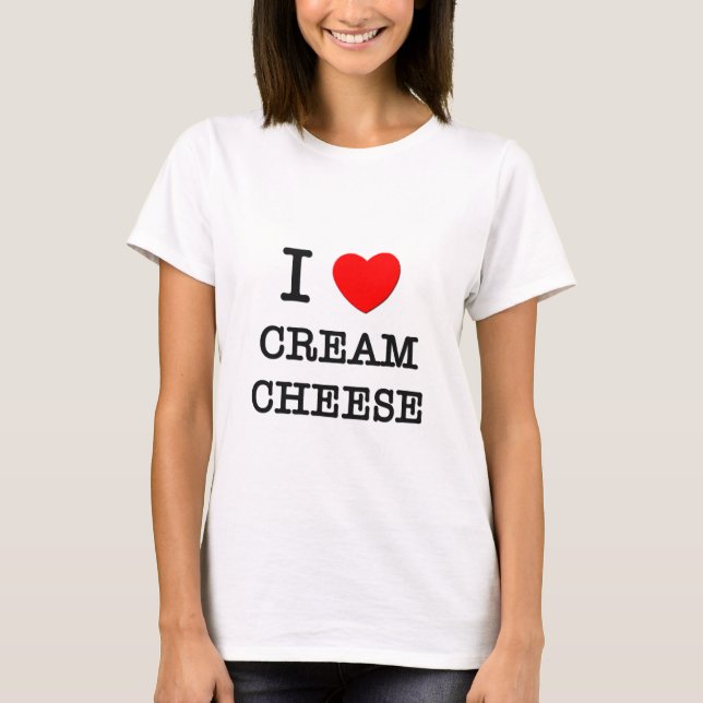 Camiseta Eu amo o queijo creme (Frente)