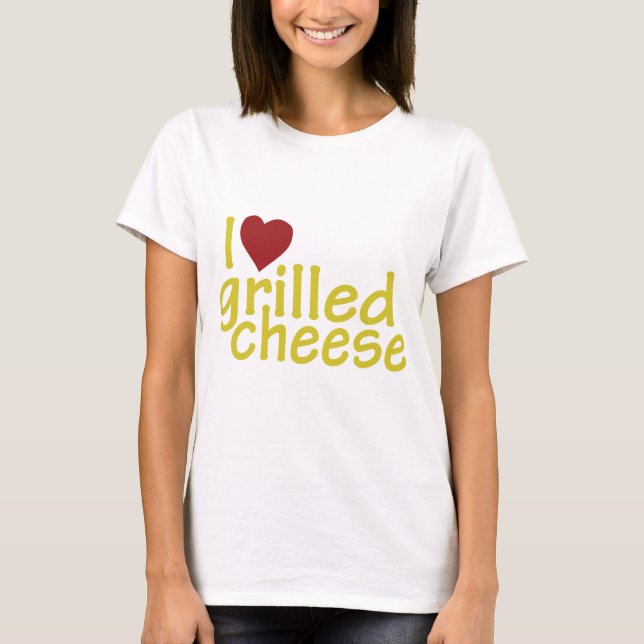 Camiseta Eu amo o queijo grelhado (Frente)