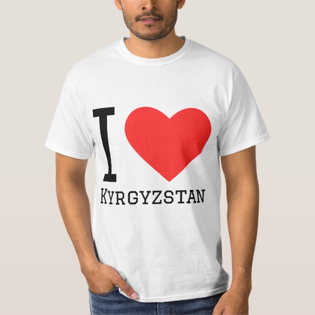 Camiseta Eu amo o Quirguistão (Frente)