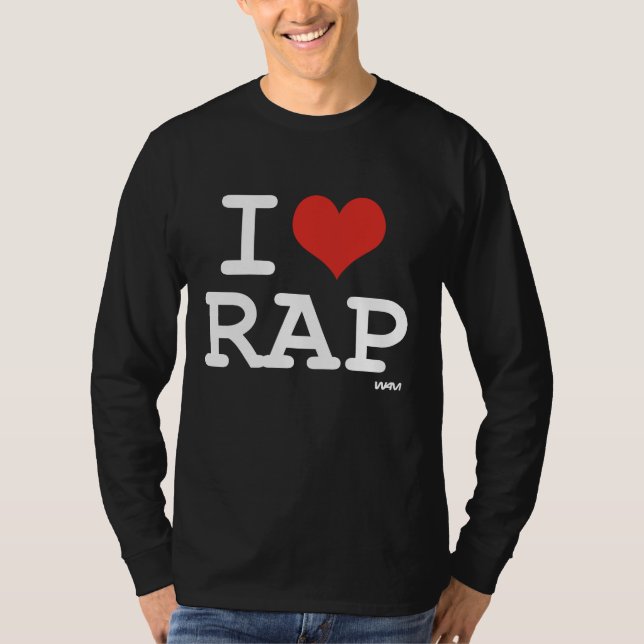 Camiseta Eu amo o rap (Frente)