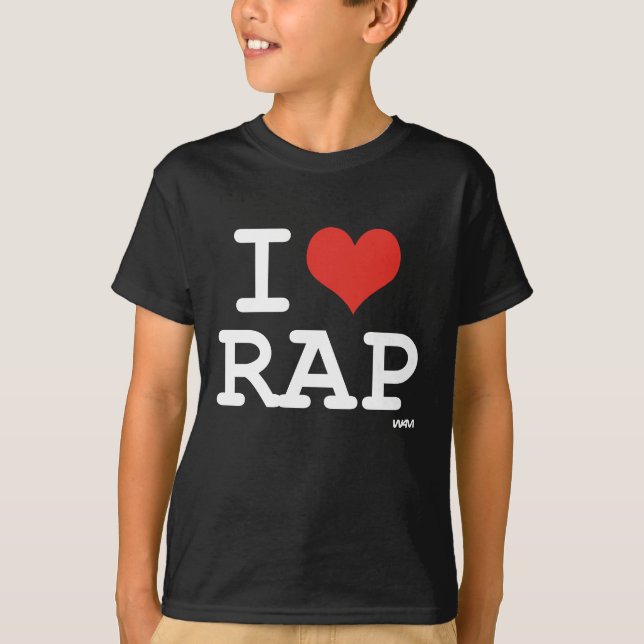 Camiseta Eu amo o rap (Frente)