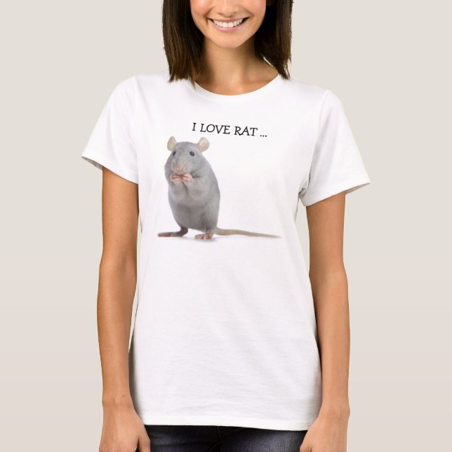 CAMISETA EU AMO O RATO (Frente)