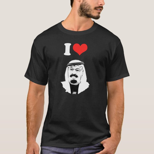 Camiseta Eu amo o rei Abdullah (Frente)