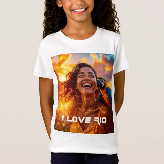 CAMISETA EU AMO O RIO (Frente)