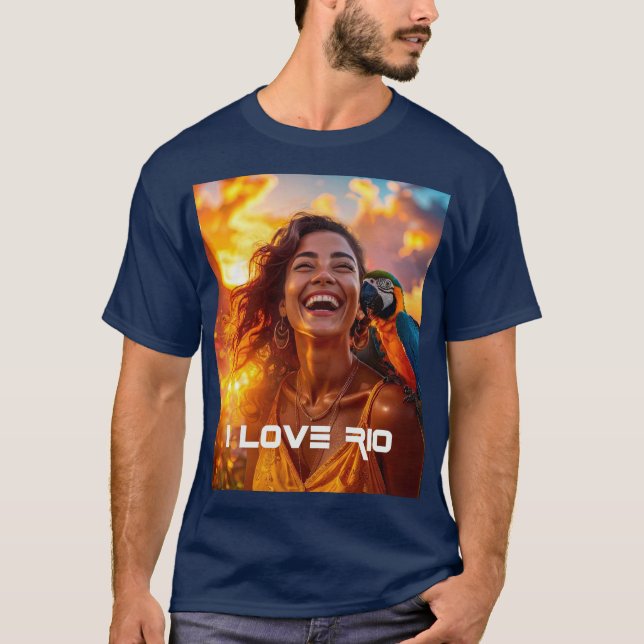CAMISETA EU AMO O RIO (Frente)