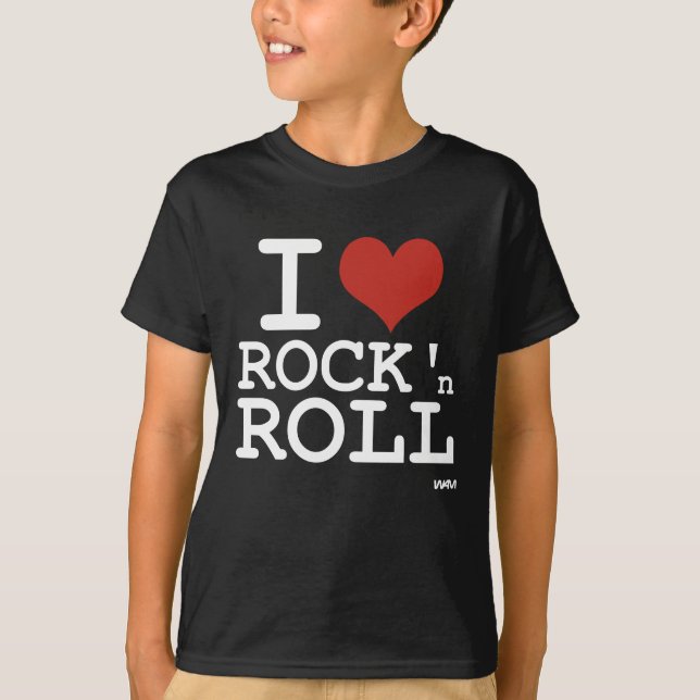 Camiseta Eu amo o rock and roll (Frente)