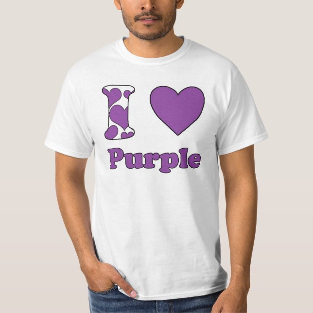 Camiseta Eu amo o roxo (Frente)