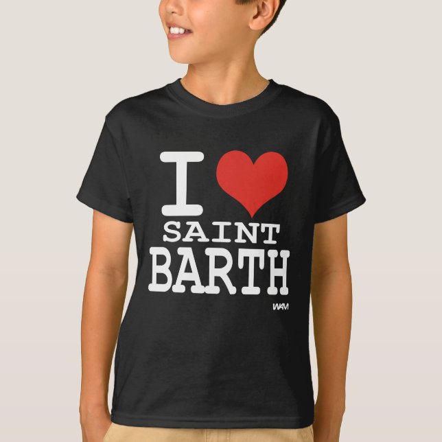 Camiseta Eu amo o santo Barth - St Barthelemy (Frente)