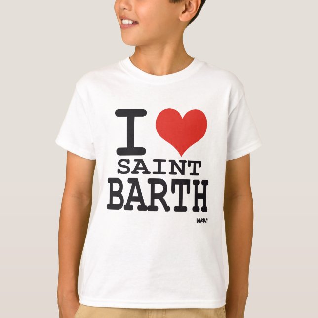 Camiseta Eu amo o santo Barth - St Barthelemy (Frente)