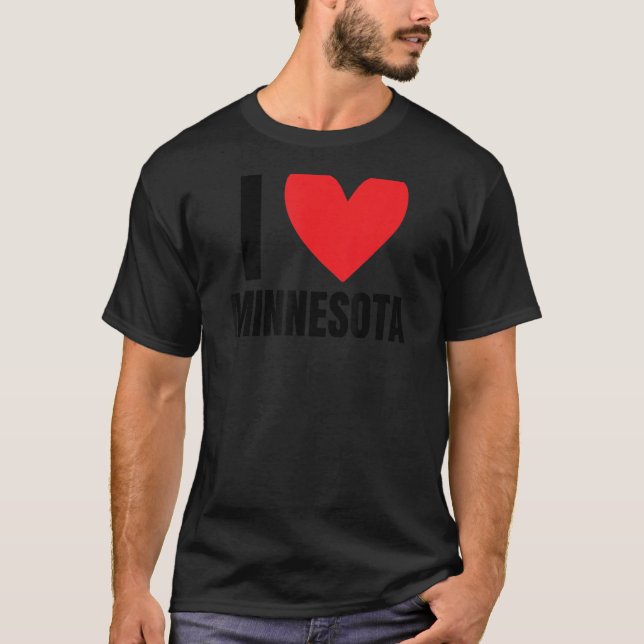 Camiseta Eu Amo o Santo Minneapoli S do Estado de Minnesota (Frente)