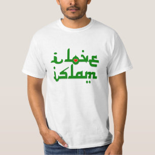 Camiseta eu amo o slogan do Islão