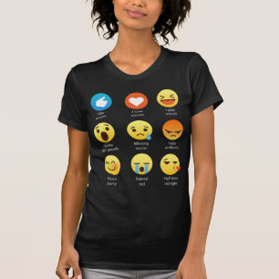 Camiseta Eu amo o Social do Emoticon do futebol (emoji) (a