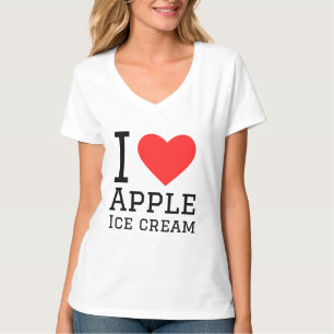 Camiseta Eu amo o sorvete da Apple