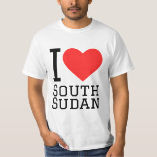 Camiseta Eu amo o sudão do sul