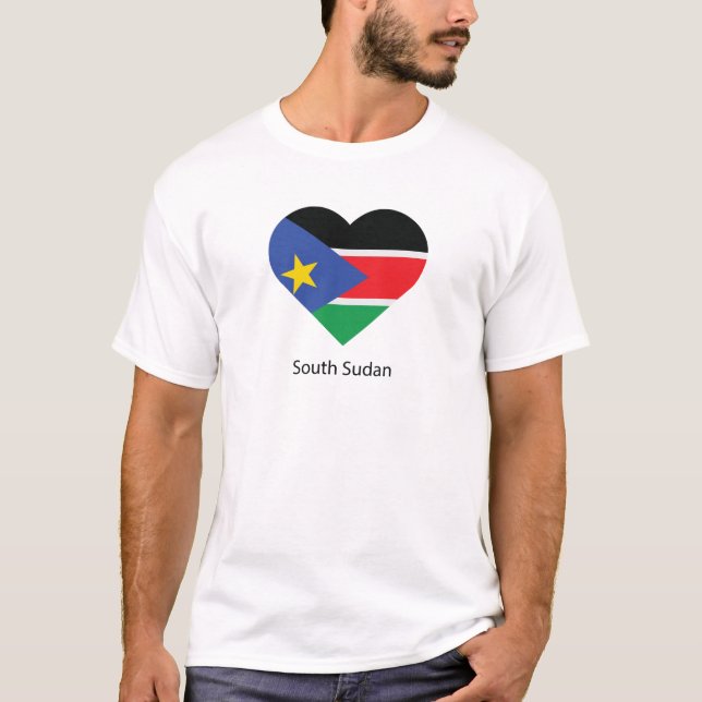 Camiseta Eu amo o Sudão do Sul (Frente)