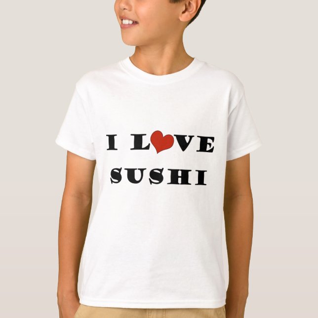 Camiseta Eu amo o sushi (Frente)