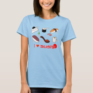 Camiseta Eu amo o sushi!