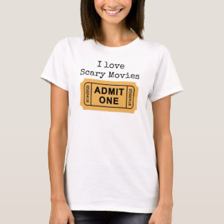 Camiseta Eu amo o T assustador dos filmes