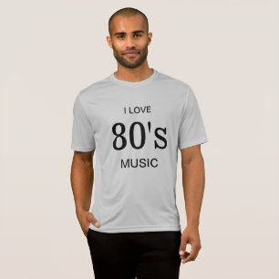 Camiseta Eu amo o T da música do anos 80
