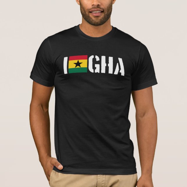 Camiseta Eu amo o T de GHANA (Frente)