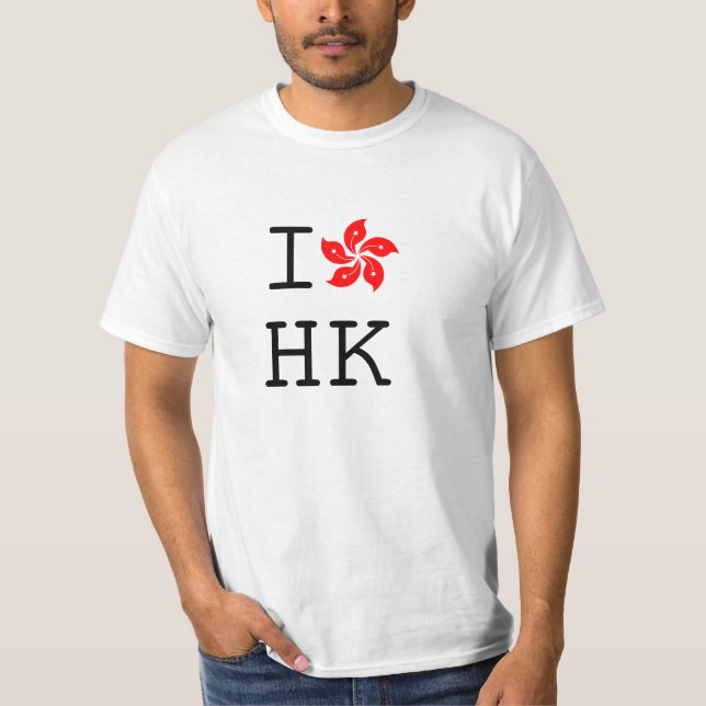 Camiseta Eu amo o T de Hong Kong (Frente)