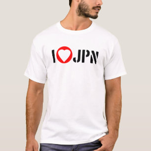 Camiseta Eu amo o T de JAPÃO