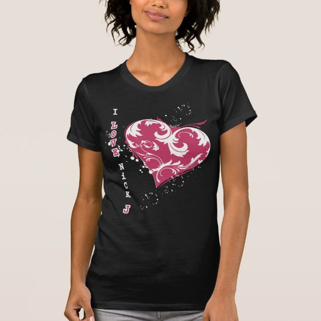 Camiseta eu amo o T de Jonas do entalhe (Frente)