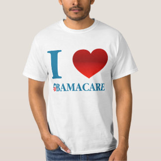 Camiseta Eu amo o T de Obamacare