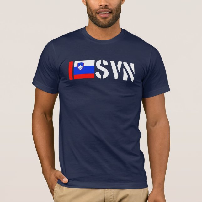 Camiseta Eu amo o T de Slovenia (Frente)