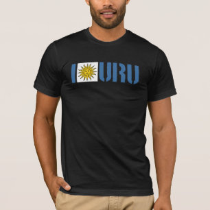 Camiseta Eu amo o T de URUGUAI