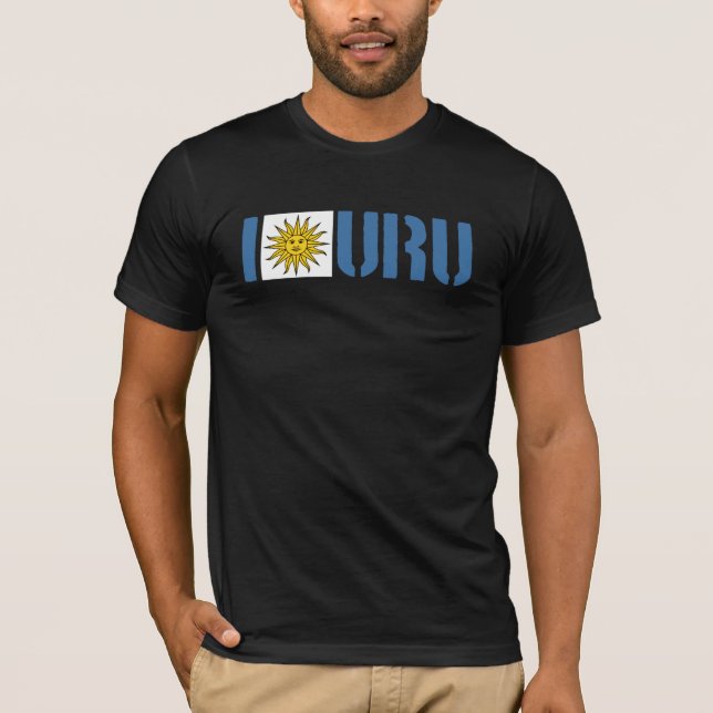 Camiseta Eu amo o T de URUGUAI (Frente)