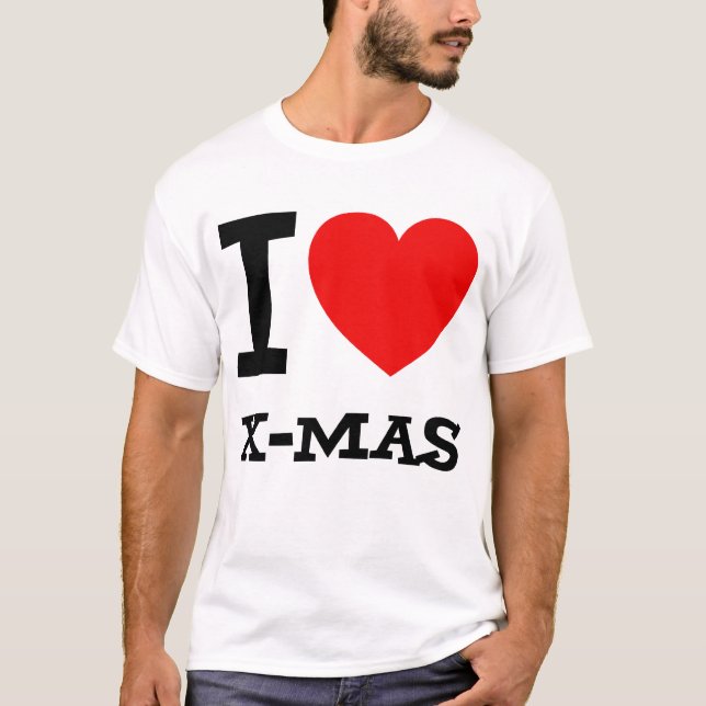 Camiseta Eu amo o T do Natal (Frente)