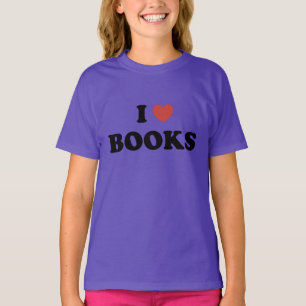 Camiseta Eu amo o T dos livros