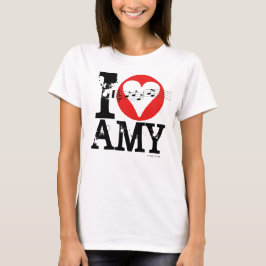 Camiseta Eu amo o t-shirt 1 do Amy