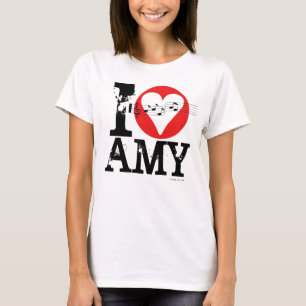 Camiseta Eu amo o t-shirt 1 do Amy