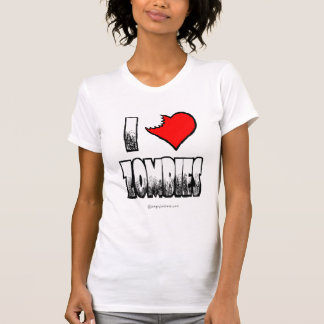 Camiseta Eu amo o t-shirt básico das senhoras dos zombis