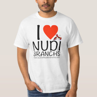 Camiseta Eu amo o t-shirt branco de Nudibranchs para homens