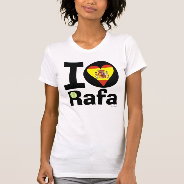 Camiseta Eu amo o t-shirt da bandeira da espanha de Rafa (Frente)