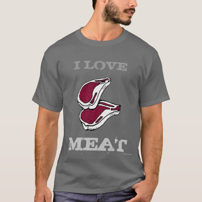 Camiseta EU AMO O ~T-Shirt~ DA CARNE (Frente)