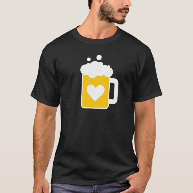 Camiseta Eu amo o t-shirt da cerveja (Frente)