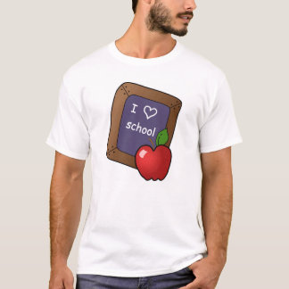 Camiseta Eu amo o t-shirt da escola
