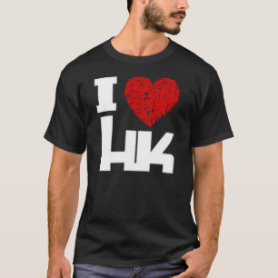 Camiseta Eu amo o t-shirt da HK